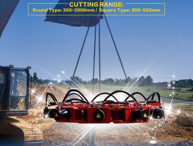 What are the features of using pile breaker to cut concrete piles