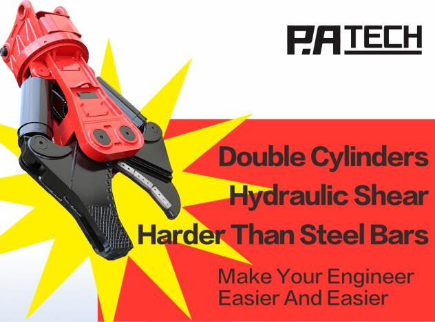 P.A Tech excavator hydraulic shear makes your engineer easier and easier